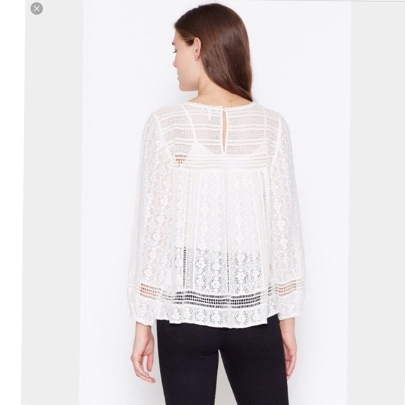 ๐JOIE๐ Ganden Multi Lace 3/4 Sleeve Blouse - Picture 2 of 8